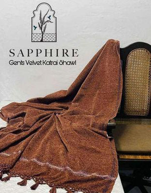 1 Piece Men’s Velvet Shawl with Stylish Embroidery