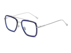 Flat Mirror Retro Men's And Women's Iron Man With The Same Frame Glasses