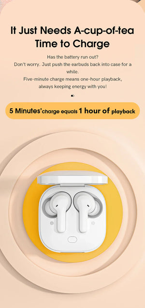 QCY T13 Bluetooth Headphone V5.1 Wireless TWS Earphone Touch Control Earbuds 4 Microphones ENC HD Call Headset Customizing APP