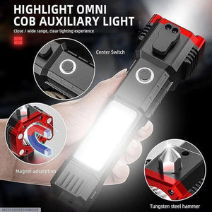 Powerful 1 Pc LED Rechargeable Torch with Advanced Features