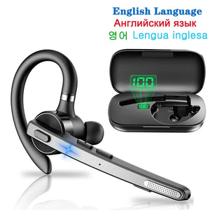 New Bee M53 Bluetooth Headset Wireless Headphone Dual-Mic Mute Noise Cancelling Earpiece Handsfree Earphones for Driver Office