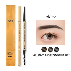 Small Gold Bars Double-end Ultra-fine Eyebrow Pencil Triangle Eyebrow Pen Refill Brow Brush Draw Stereoscopic Long-Lasting Brows