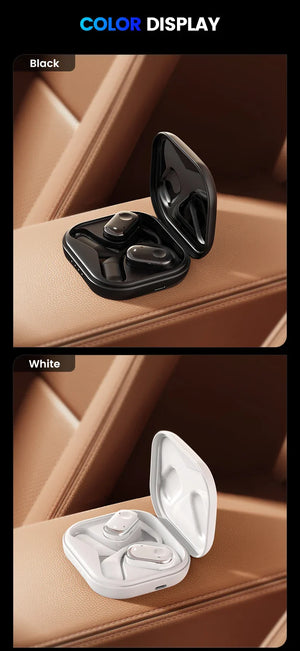 Open-Ear Headphones with Stable Comfort & Hi-Res Sound Pure Bass Boost Bluetooth 5.3 Earbuds OWS Wireless Headphones for Sports