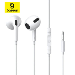 Baseus H17 3.5mm Wired Earphone with Microphone Wire-controlled in-ear Headphone For Music Sport In Ear Monitor Earbud Headset