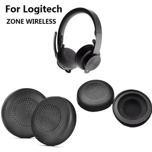 1Pair Protein Leather Ear Pads Replacement Sponge Foam Headset Earmuff Headphone Accessories for Logitech Zone Wireless