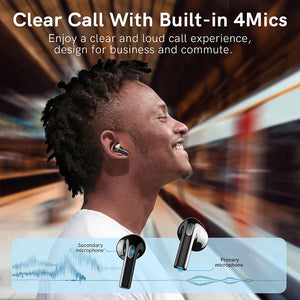 NEW QCY T20 Bluetooth 5.3 TWS Wireless Earphones 68ms Low Latency Earbuds 13mm Driver HIFI Headphones 4 Mics+ENC HD Call