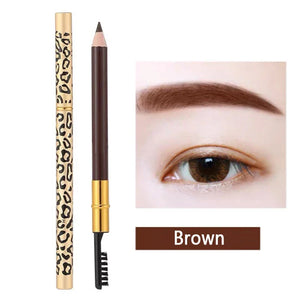 Lasting Color Double Head Eyebrow Pencil with Brush Waterproof Not Blooming Black Brown Professional Tint Shade Eyebrows Makeup