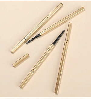 Small Gold Bars Double-end Ultra-fine Eyebrow Pencil Triangle Eyebrow Pen Refill Brow Brush Draw Stereoscopic Long-Lasting Brows