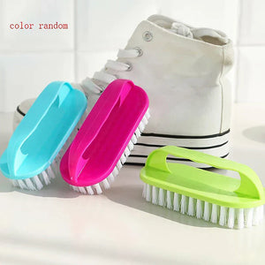 1PC Scrubbing Brush Hard Bristled Laundry Clothes Shoes Scrubbing Brush Portable Plastic Hand Cleaning Brush Kitchen Bathroom