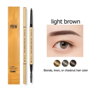 Small Gold Bars Double-end Ultra-fine Eyebrow Pencil Triangle Eyebrow Pen Refill Brow Brush Draw Stereoscopic Long-Lasting Brows