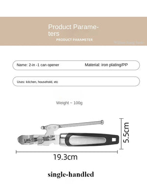 Professional Iron Manual Can Opener Multifunctional Stainless Steel Beer Handle Can Opener Kitchen Gadgets Bottle Openers Jar