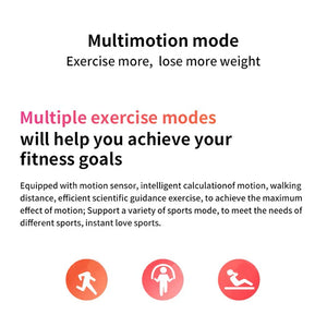 M6 Smart Watch Men Women Fitness Smart Bracelet Sports Band Heart Rate Blood Pressure Monitor Waterproof Multi-function Watches