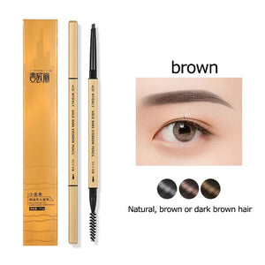 Small Gold Bars Double-end Ultra-fine Eyebrow Pencil Triangle Eyebrow Pen Refill Brow Brush Draw Stereoscopic Long-Lasting Brows