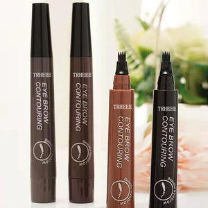 4 Splitted Head Eyebrow Pencil Long Last Smudge Proof Waterproof Sweat Proof High Pigmented Easy Apply Liquid Brow Makeup Pen