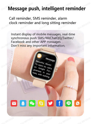 Smart Watch For Android IOS Watches 1.83inch HD Display Bluetooth Call Message Alert Music Sports Mode Smartwatch Men Women Gift