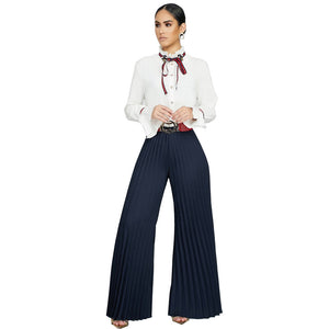 Fashionable Casual Pleated Wide-leg Women's Pants