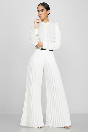 Fashionable Casual Pleated Wide-leg Women's Pants