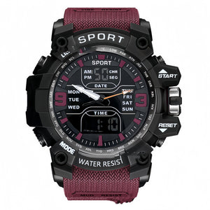 Stylish Black Technology Sports Luminous Boys Electronic Watch