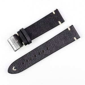 Versatile Retro Cowneck Patterned Leather Watch Strap