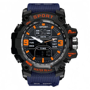 Stylish Black Technology Sports Luminous Boys Electronic Watch