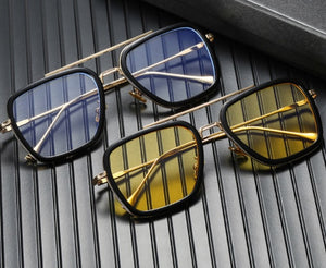 Flat Mirror Retro Men's And Women's Iron Man With The Same Frame Glasses