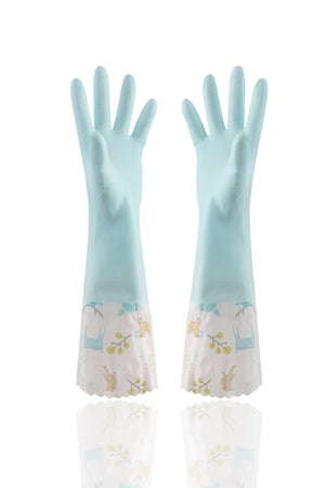 Cleaning Rubber Single Layer Thin Extended Waterproof Gloves