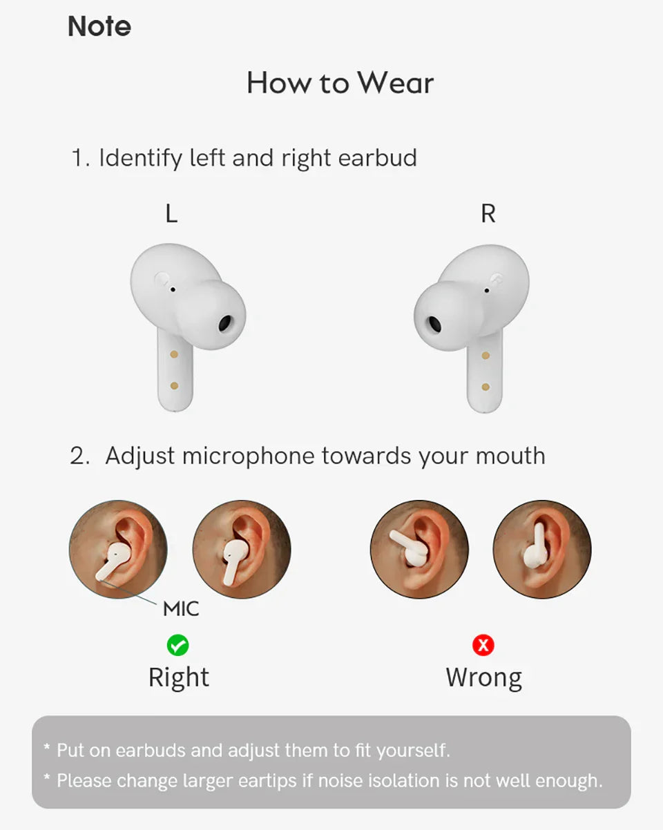 QCY T13 Bluetooth Headphone V5.1 Wireless TWS Earphone Touch Control Earbuds 4 Microphones ENC HD Call Headset Customizing APP