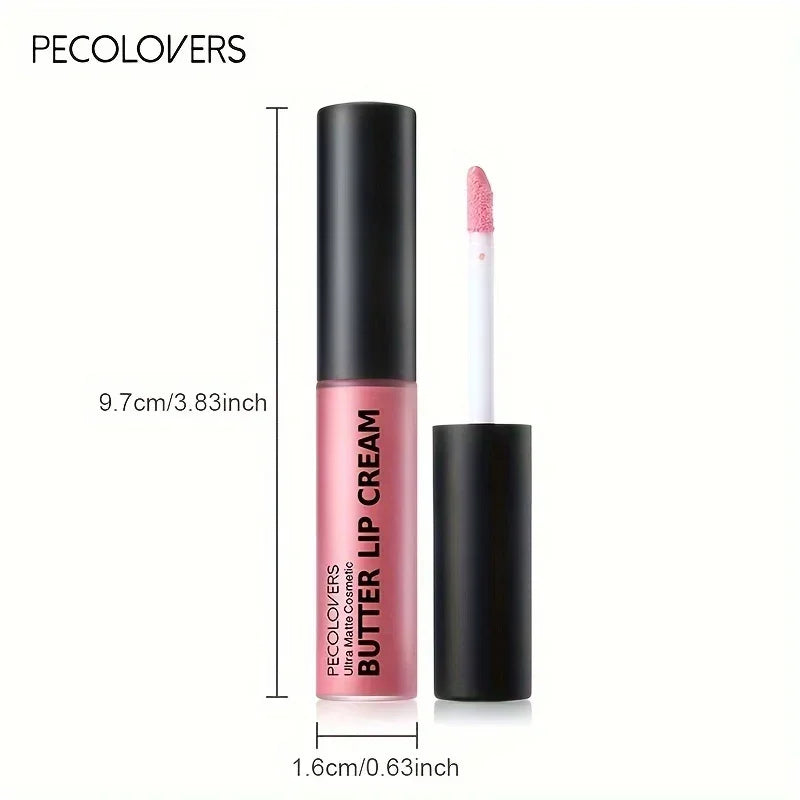 1PC Butter Silky Lip Gloss Hydrating Liquid Lipstick Pink Red Tones Long Lasting Lipgloss