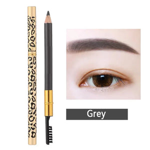 Lasting Color Double Head Eyebrow Pencil with Brush Waterproof Not Blooming Black Brown Professional Tint Shade Eyebrows Makeup