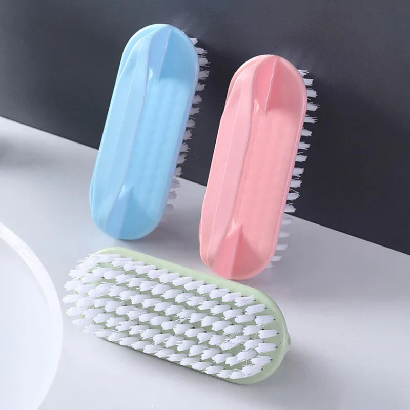 1PC Scrubbing Brush Hard Bristled Laundry Clothes Shoes Scrubbing Brush Portable Plastic Hand Cleaning Brush Kitchen Bathroom