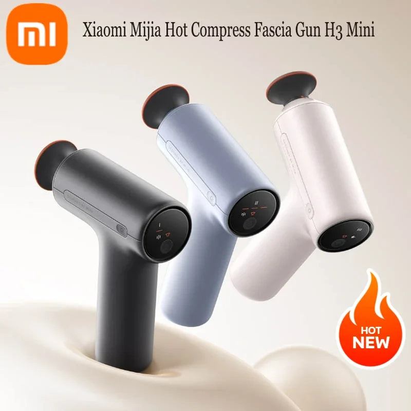 Xiaomi Mijia Hot Compress Fascia Gun H3 Mini 12kg Strong Thrust Sports Fitness Muscle Deep Massage 440g Portable Massager