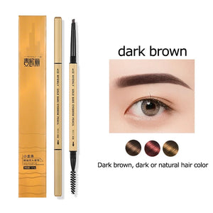 Small Gold Bars Double-end Ultra-fine Eyebrow Pencil Triangle Eyebrow Pen Refill Brow Brush Draw Stereoscopic Long-Lasting Brows