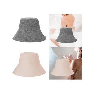 Sauna Felt Cap Bath Hat Sauna Hat Diameter 15.5cm Durable Good Water Absorption Hand Wash Recommended Portable for Men Women