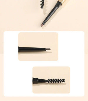 Small Gold Bars Double-end Ultra-fine Eyebrow Pencil Triangle Eyebrow Pen Refill Brow Brush Draw Stereoscopic Long-Lasting Brows