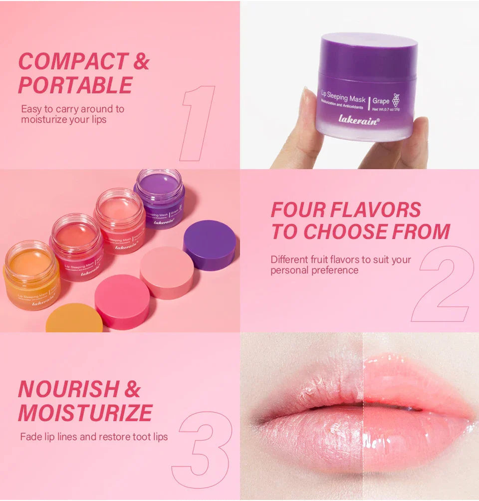 Moisturizing Sleeping Lip Mask Night Lips Care Maintenance Fades Lip Lines Relieves Lipitis Lip Care Products 20g