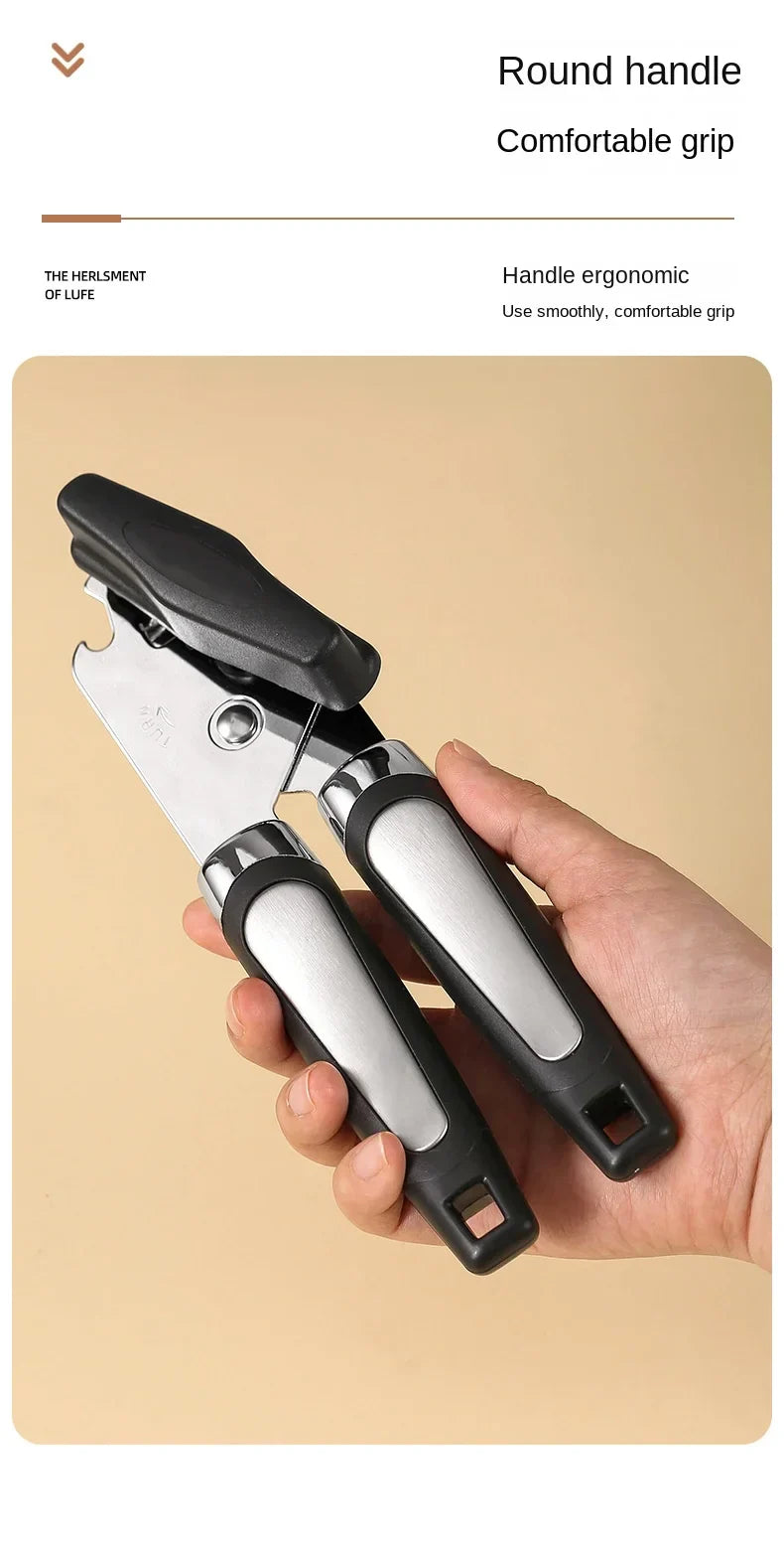 Professional Iron Manual Can Opener Multifunctional Stainless Steel Beer Handle Can Opener Kitchen Gadgets Bottle Openers Jar