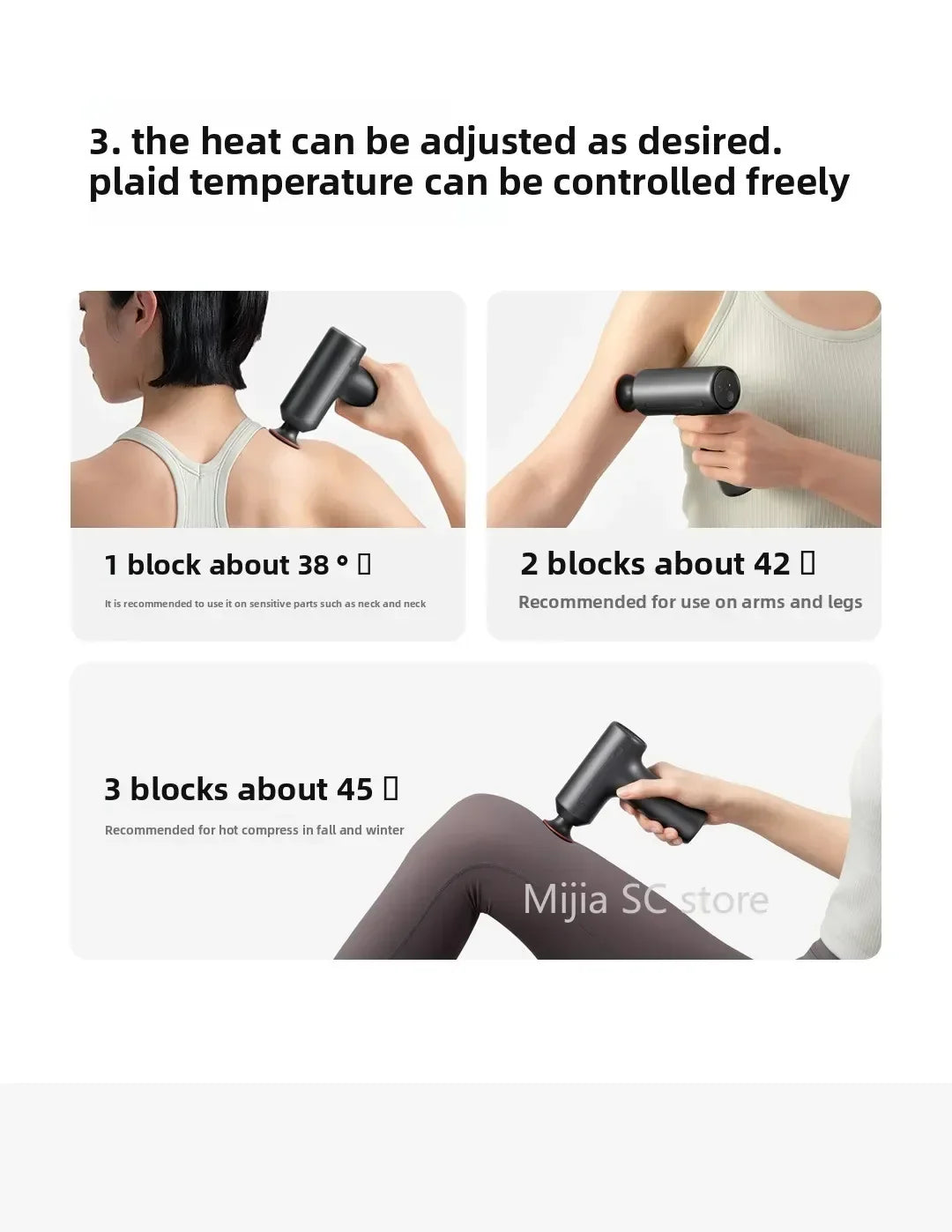 Xiaomi Mijia Hot Compress Fascia Gun H3 Mini 12kg Strong Thrust Sports Fitness Muscle Deep Massage 440g Portable Massager