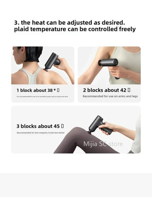Xiaomi Mijia Hot Compress Fascia Gun H3 Mini 12kg Strong Thrust Sports Fitness Muscle Deep Massage 440g Portable Massager