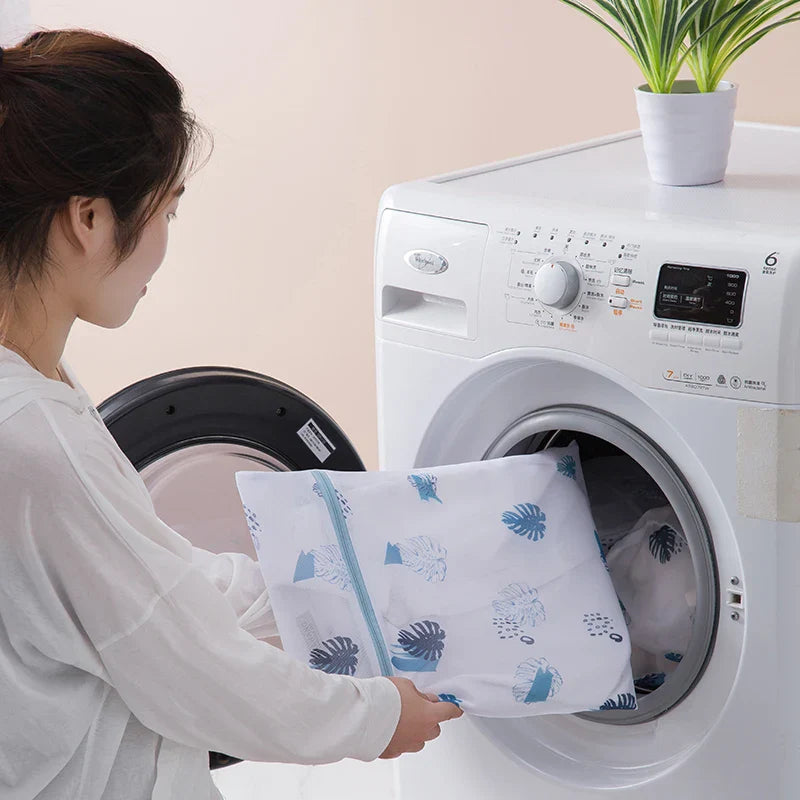 Laundry Bag Fine Mesh Cute Printted Washing Bags For Washing Machine Clothes Organizer Underwear Bra Clean Basket Multiple Sizes