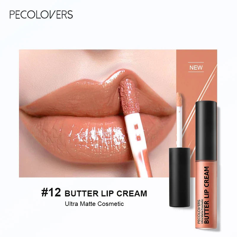 1PC Butter Silky Lip Gloss Hydrating Liquid Lipstick Pink Red Tones Long Lasting Lipgloss