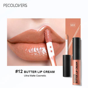 1PC Butter Silky Lip Gloss Hydrating Liquid Lipstick Pink Red Tones Long Lasting Lipgloss