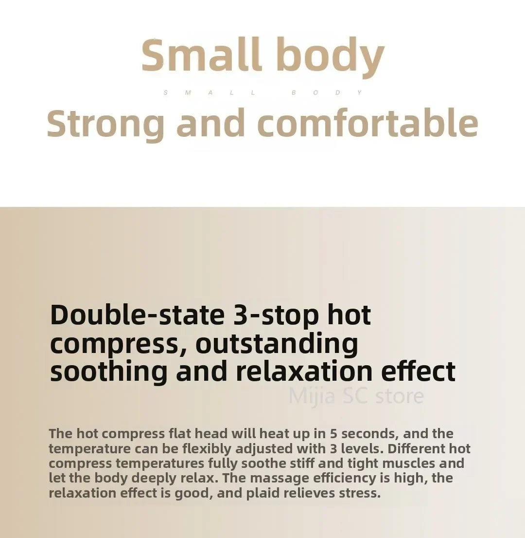 Xiaomi Mijia Hot Compress Fascia Gun H3 Mini 12kg Strong Thrust Sports Fitness Muscle Deep Massage 440g Portable Massager
