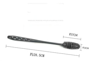 Silicone Milk Bottle Brush Cup Scrubber Glass Cleaner Kitchen Cleaning Tool Long Handle Drink Bottle Glass Cup Cleaning Brush