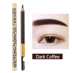 Lasting Color Double Head Eyebrow Pencil with Brush Waterproof Not Blooming Black Brown Professional Tint Shade Eyebrows Makeup