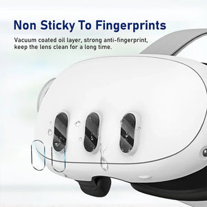 Transparent Shell Case For Meta Quest 3 Accessories,VR Headset Protective Cover Camera Lens Protector Tempered Glass For Quest3