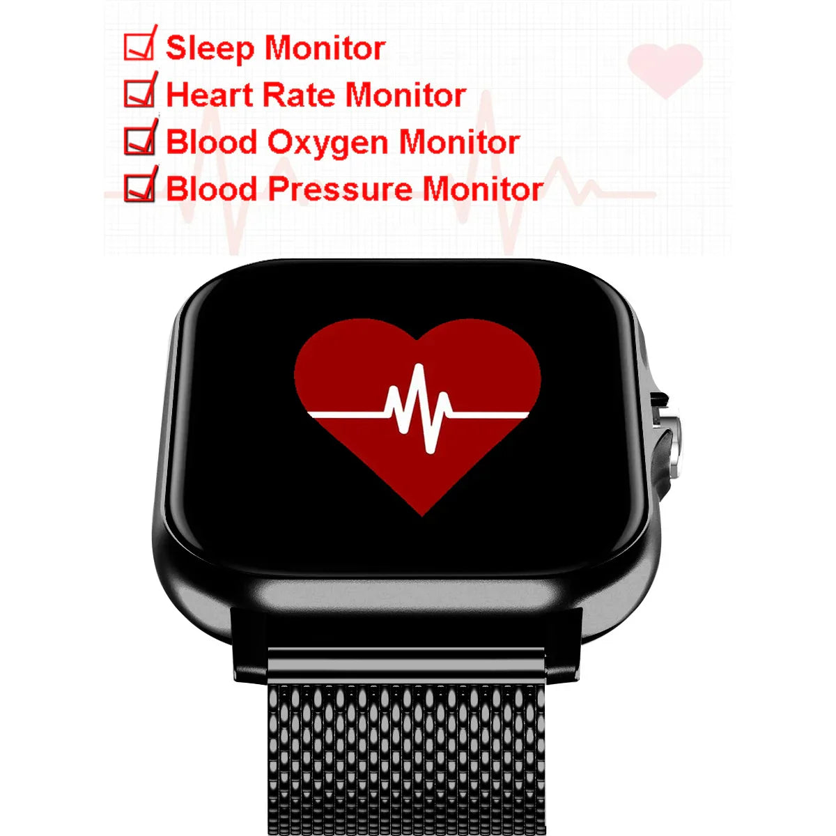 1.83'' Waterproof Smart Watch with Message Answer Call Sleep Monitoring Sports Pedometer Information Alerts For iPhone Android