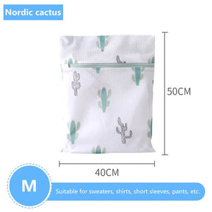 Laundry Bag Fine Mesh Cute Printted Washing Bags For Washing Machine Clothes Organizer Underwear Bra Clean Basket Multiple Sizes