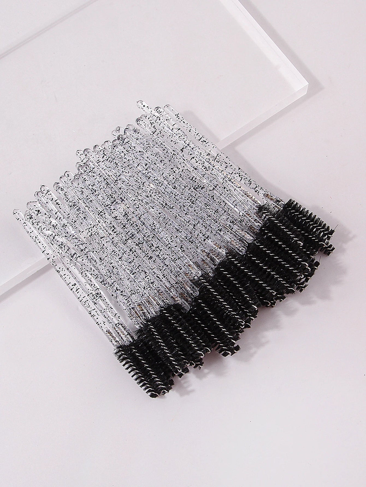 50pcs Reusable Crystal Rod Eyelash Brush Eyelash Comb Eyebrow Comb Eyelash Curl Spiral Multi purpose Portable Makeup Brush