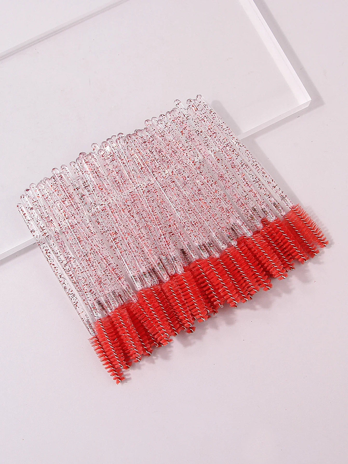 50pcs Reusable Crystal Rod Eyelash Brush Eyelash Comb Eyebrow Comb Eyelash Curl Spiral Multi purpose Portable Makeup Brush