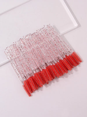 50pcs Reusable Crystal Rod Eyelash Brush Eyelash Comb Eyebrow Comb Eyelash Curl Spiral Multi purpose Portable Makeup Brush